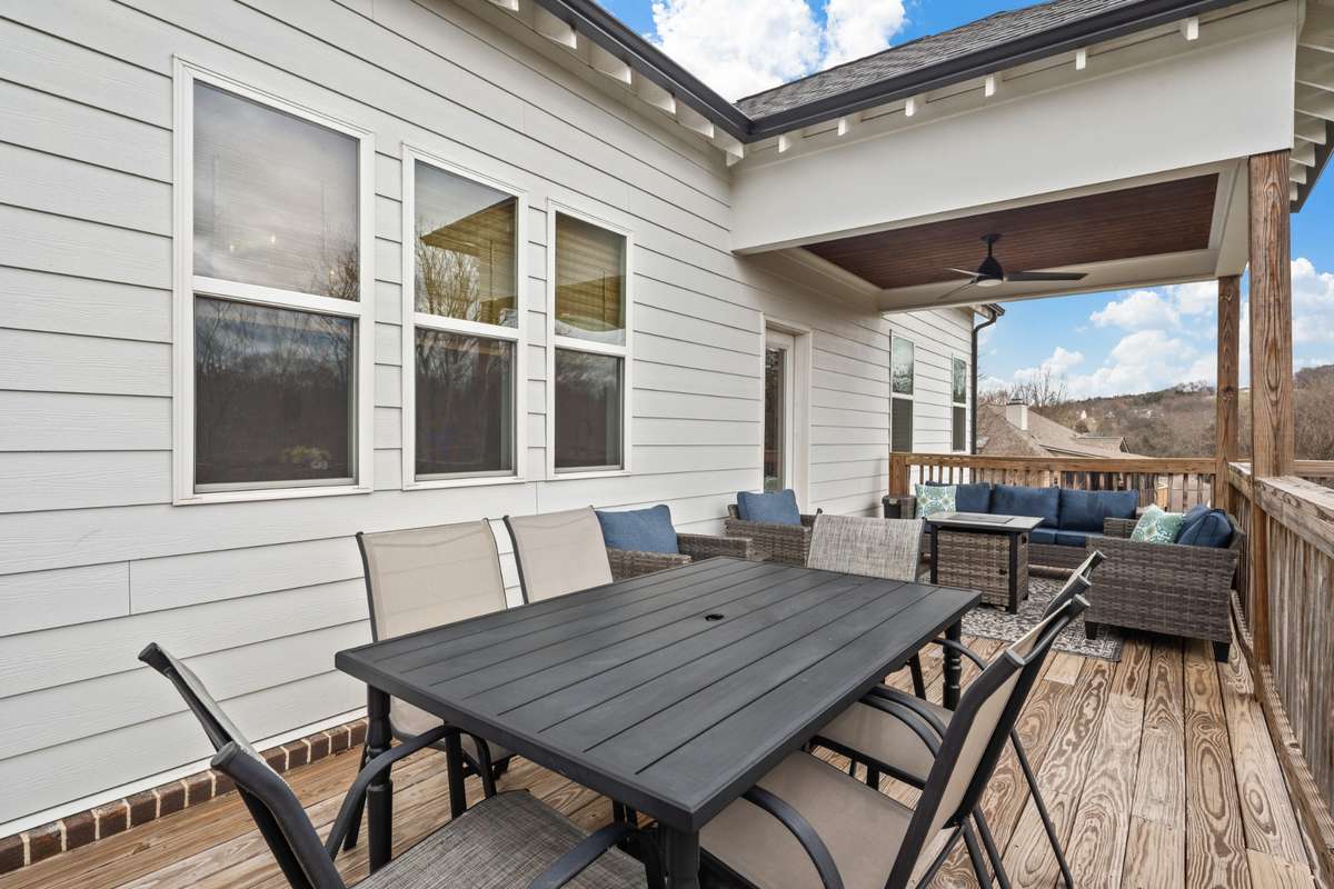 An additional view on the back deck.