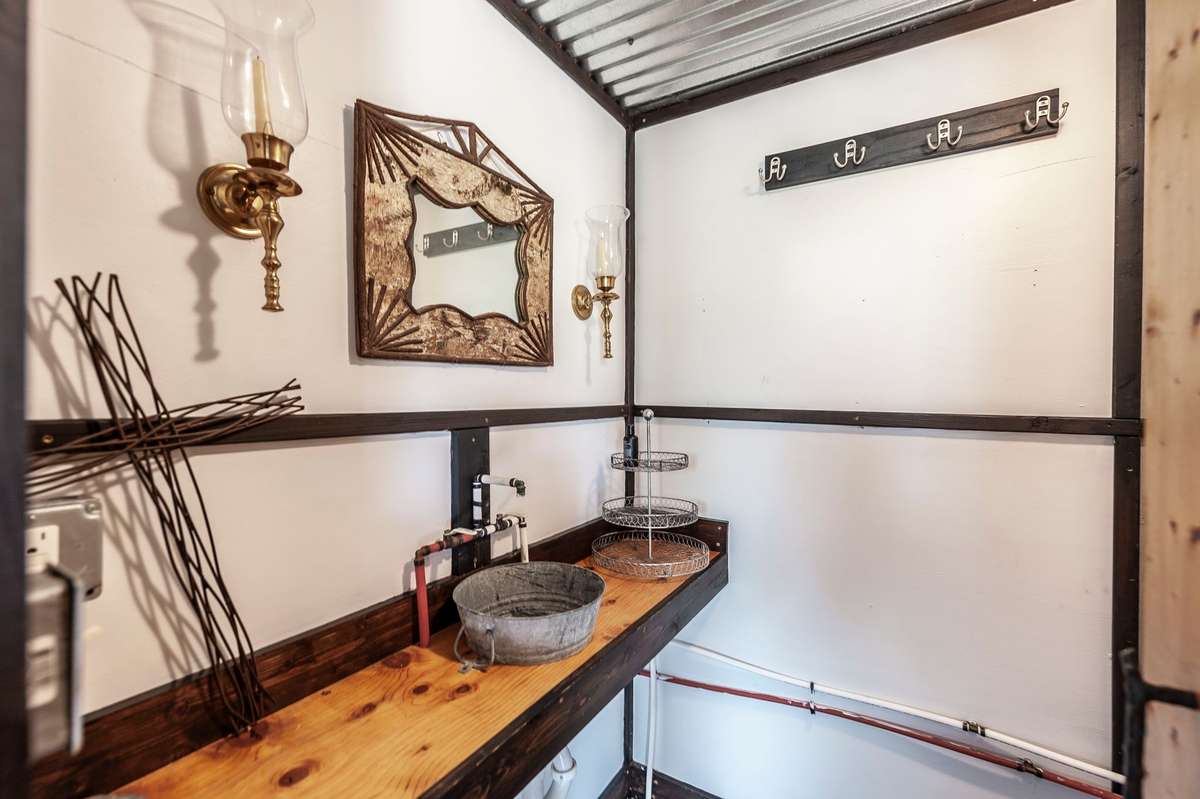 Cabin 2's Bathroom with tub and shower combo