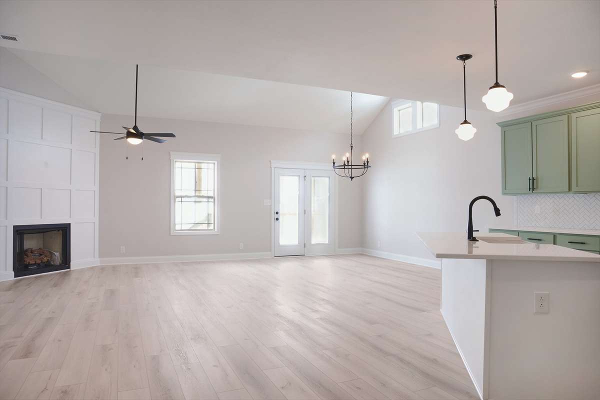 There is so much natural lighting throughout the home.