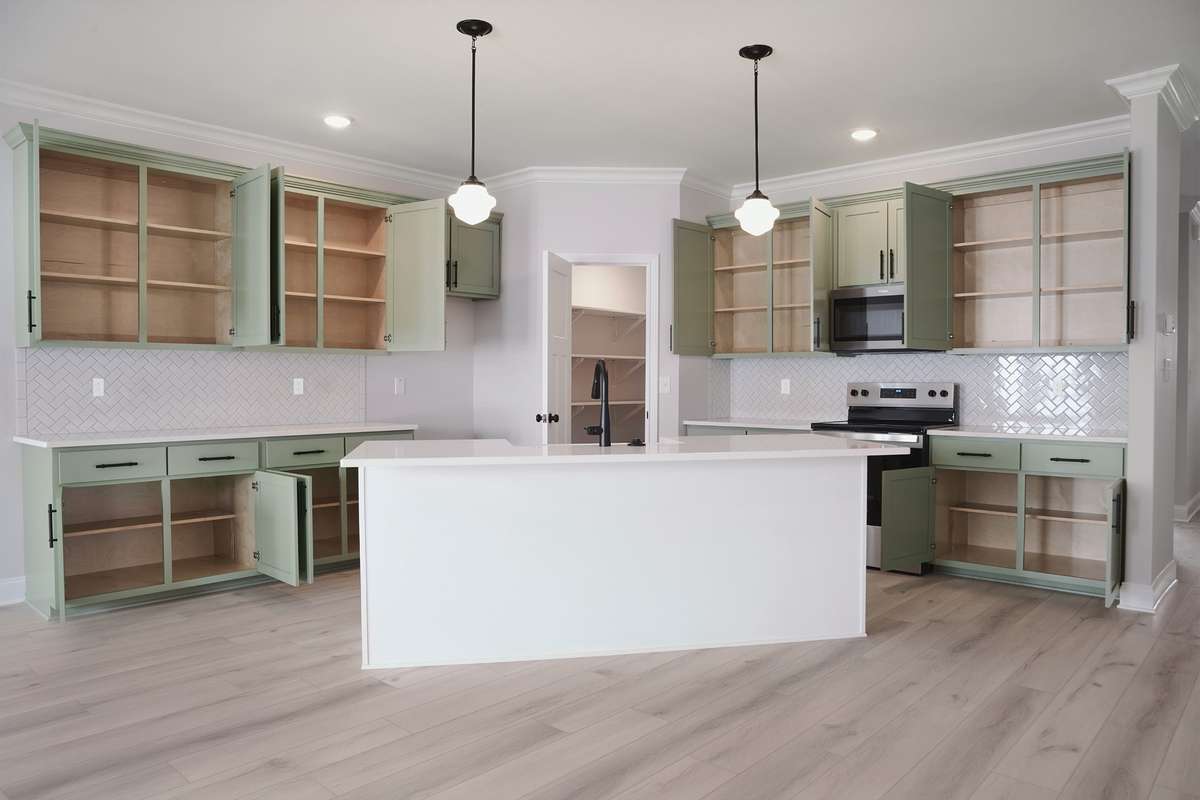 Look at all your cupboard space plus a huge pantry.