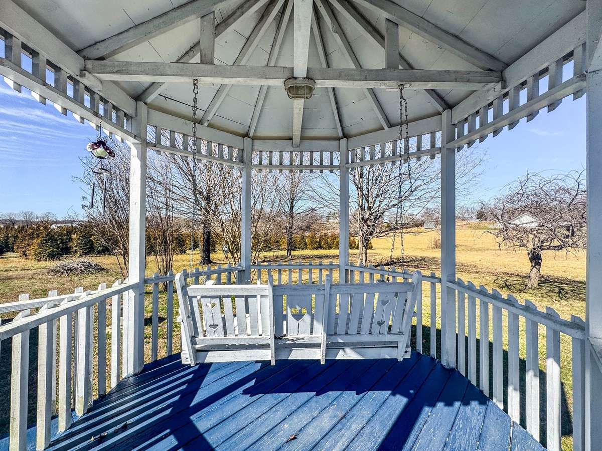 This gazebo is just waiting for you to enjoy the morning a=or relax after a long day