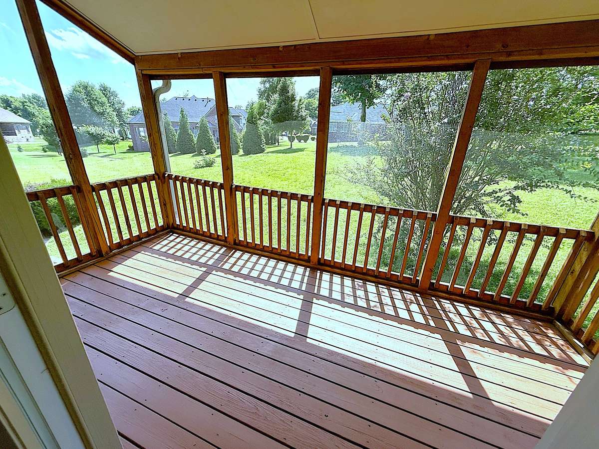 Covered porch in primary