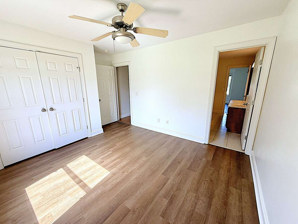 Bedroom 5, right to bathroom, left door is exit and last one is closet