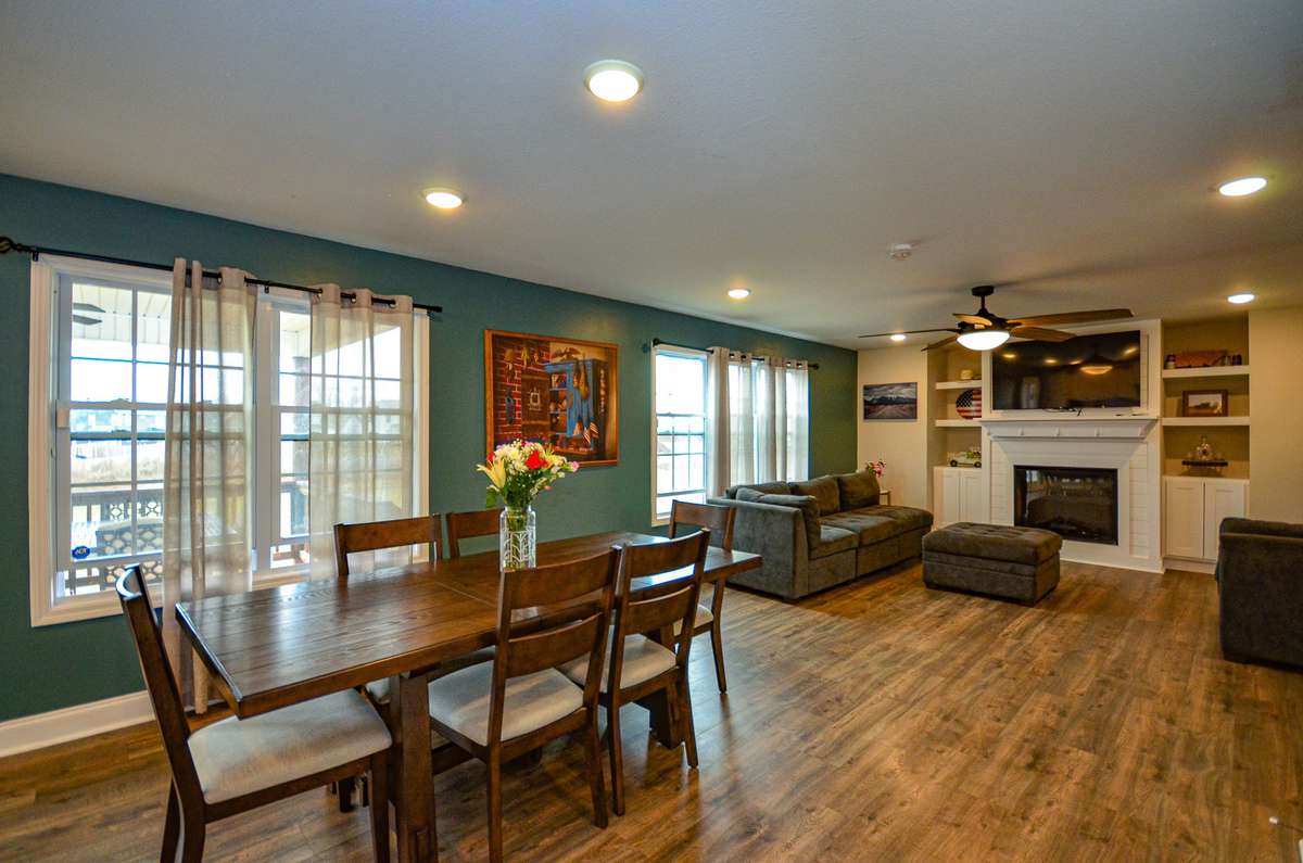 Large, open concept living area