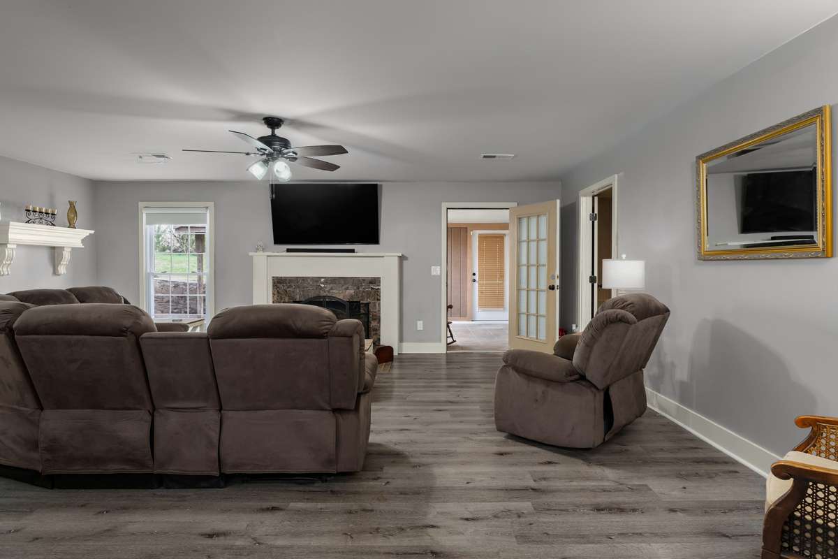 Family Room has LVP, & gas fireplace.