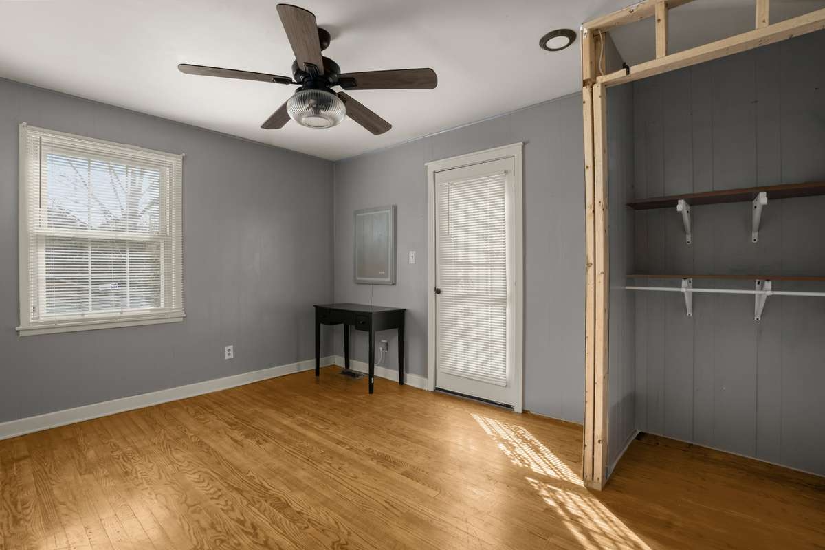 Bedroom #3 has its own entrance off the front porch. Makes a great space for in-laws.