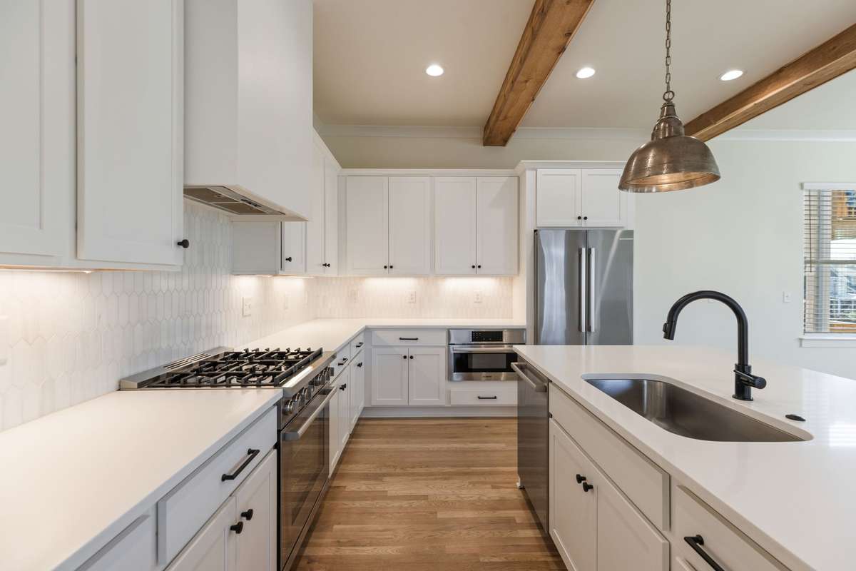 Sleek, warm, modern space