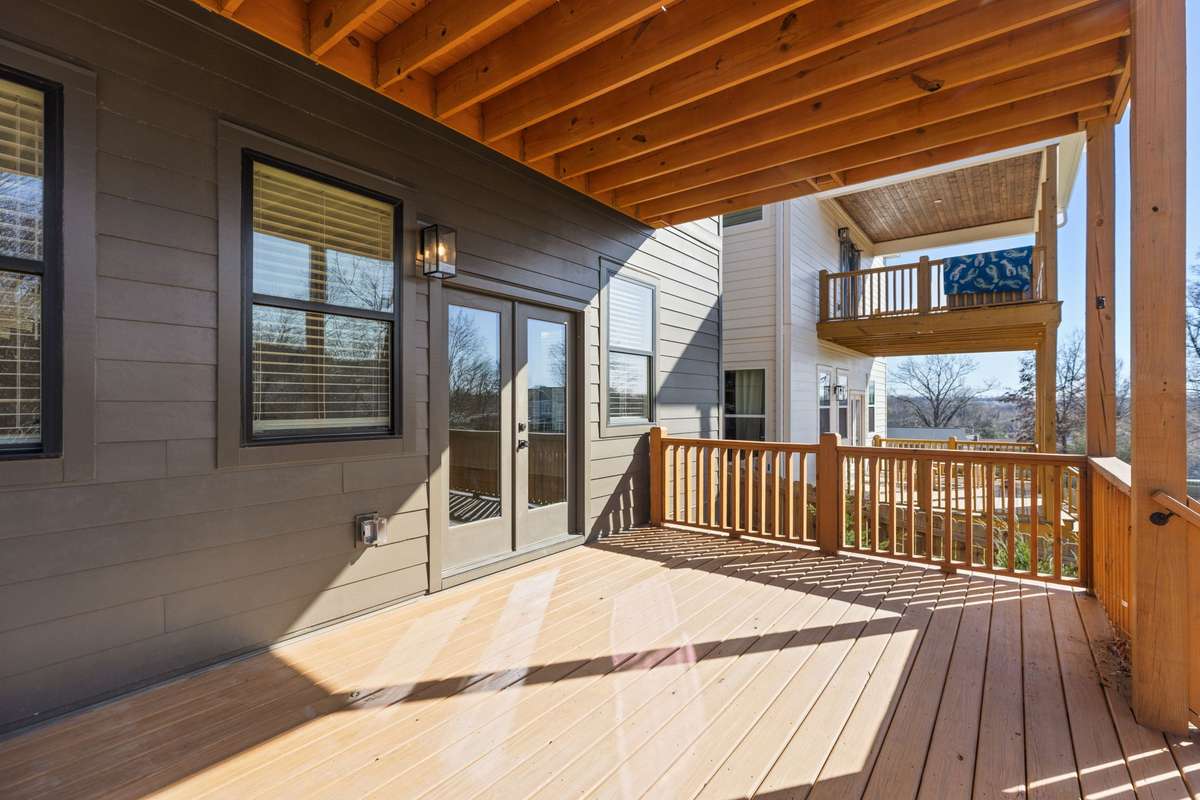 Back porch off main level.