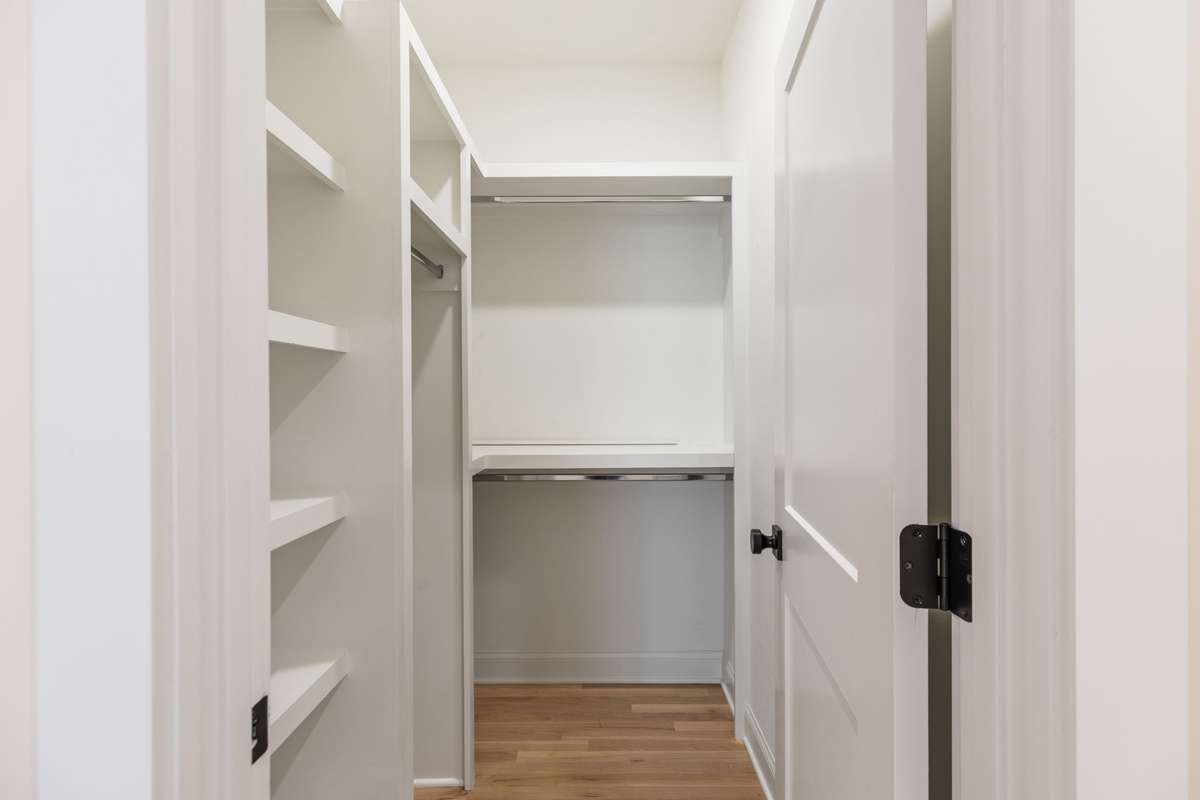 Walk in closets in each bedroom with storage