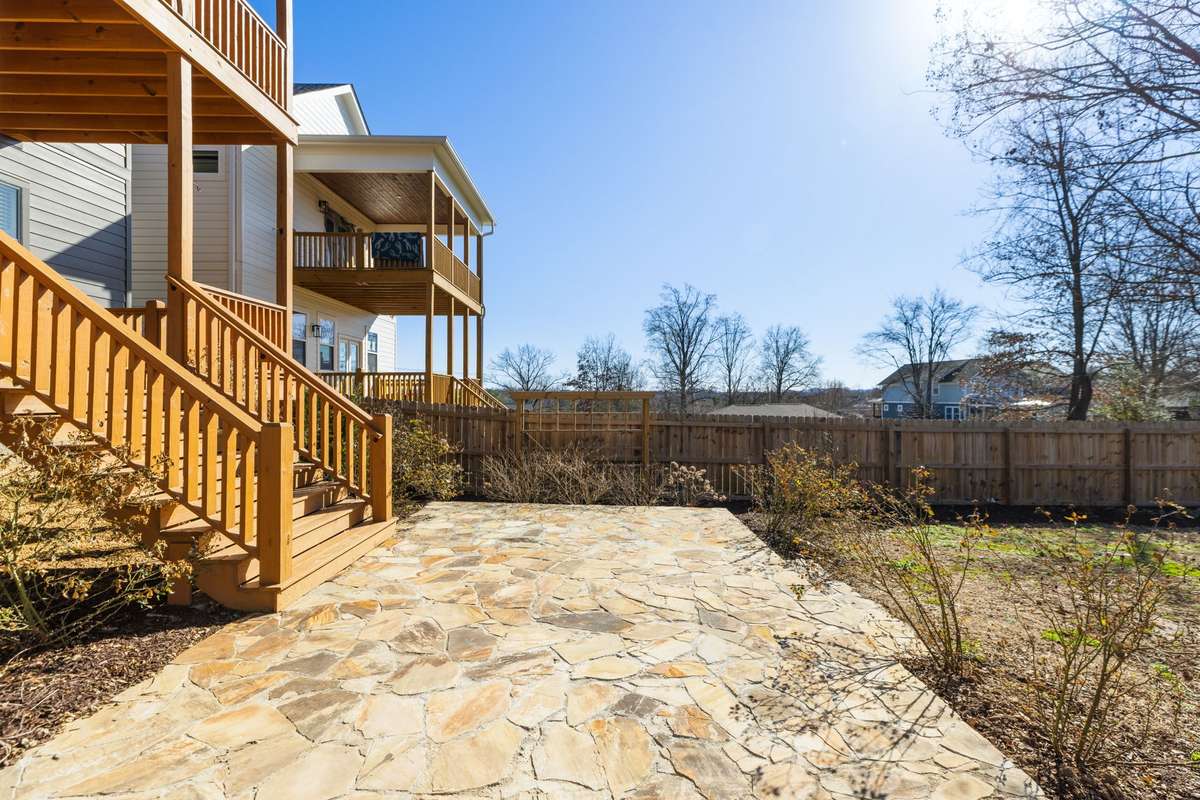Love this stone porch!