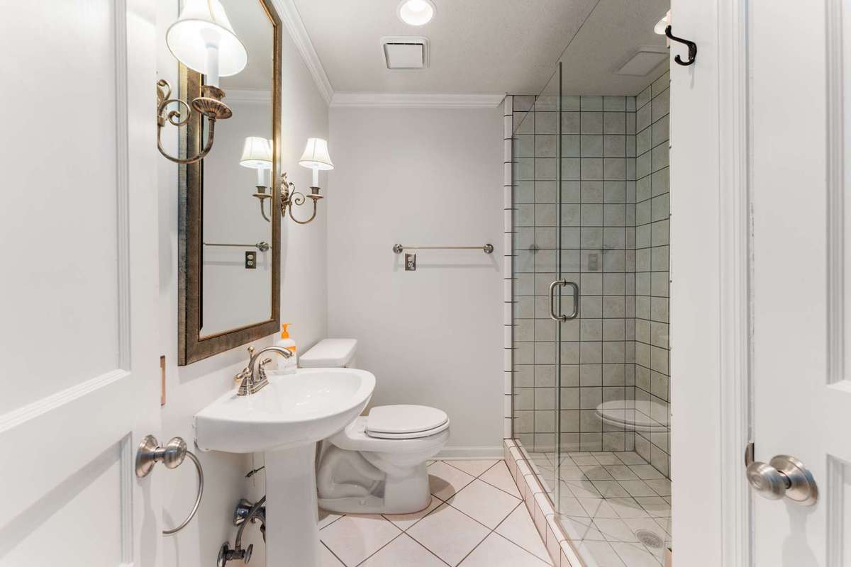 Full bathroom with walk-in shower