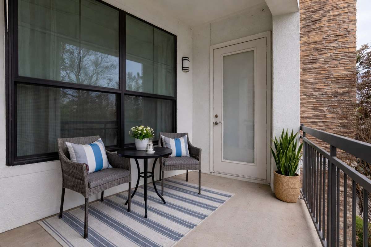 Enjoy fresh air from your private balcony retreat.