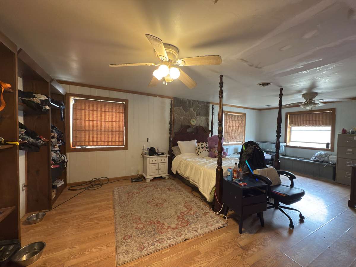 Large flex room that is currently being used as a bedroom