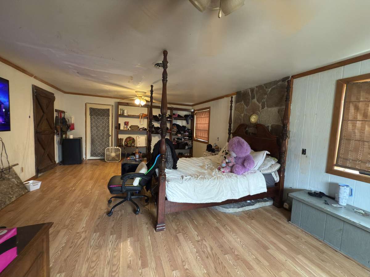 Large flex room that is currently being used as a bedroom
