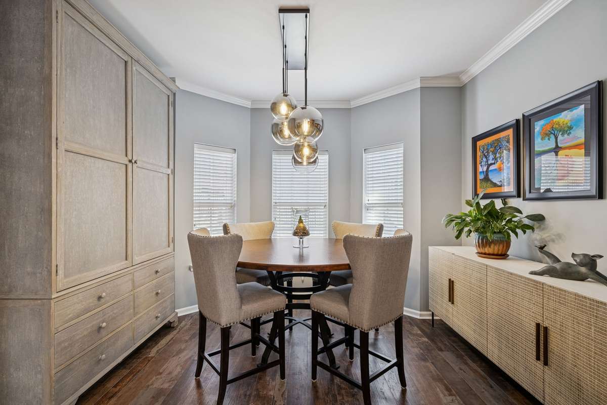 Kitchen - Eat-In Dining area within the Kitchen.  You will absolutely love this show stopper light fixture.