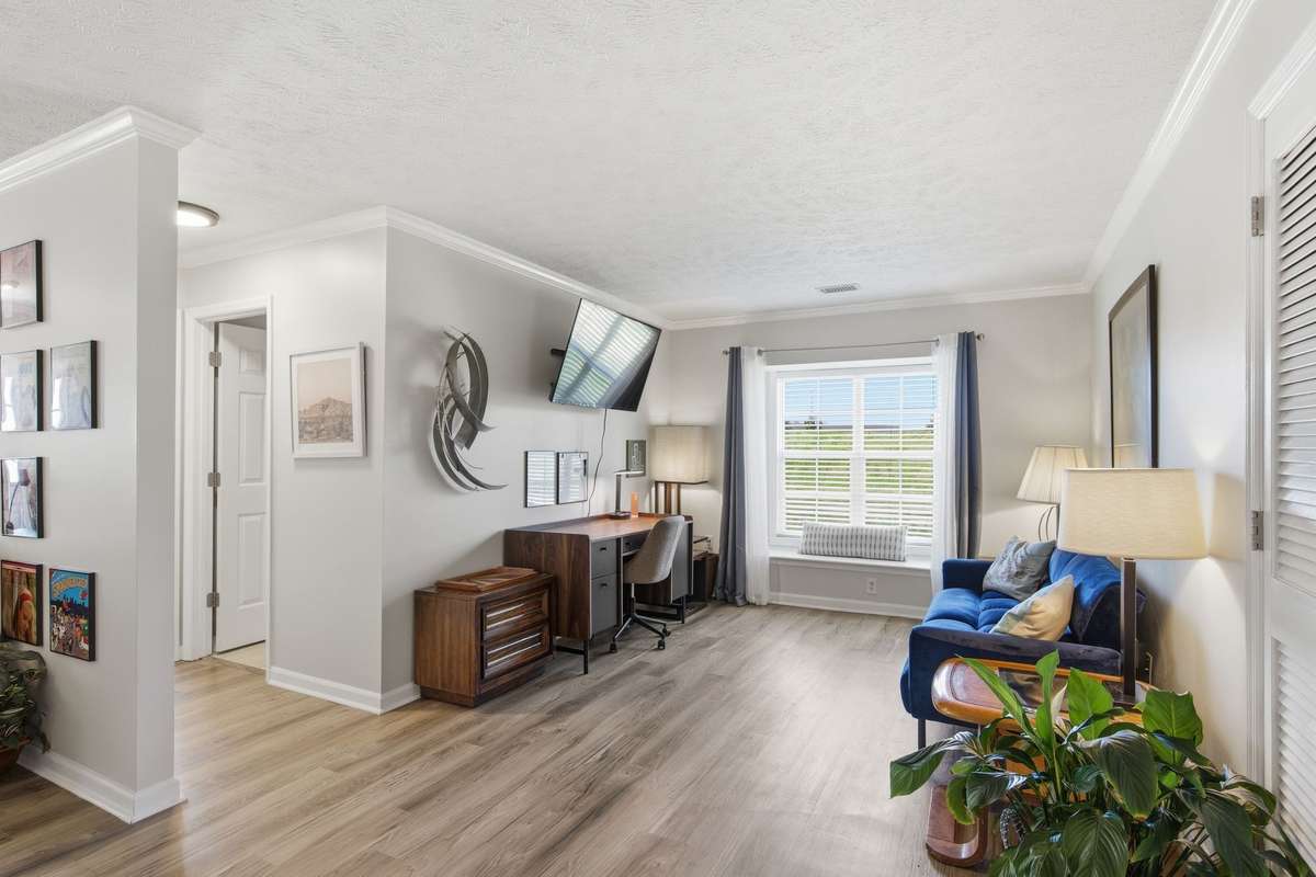 The two bedrooms are located on either end of the home with this room in between which makes them optimally separated for privacy.
