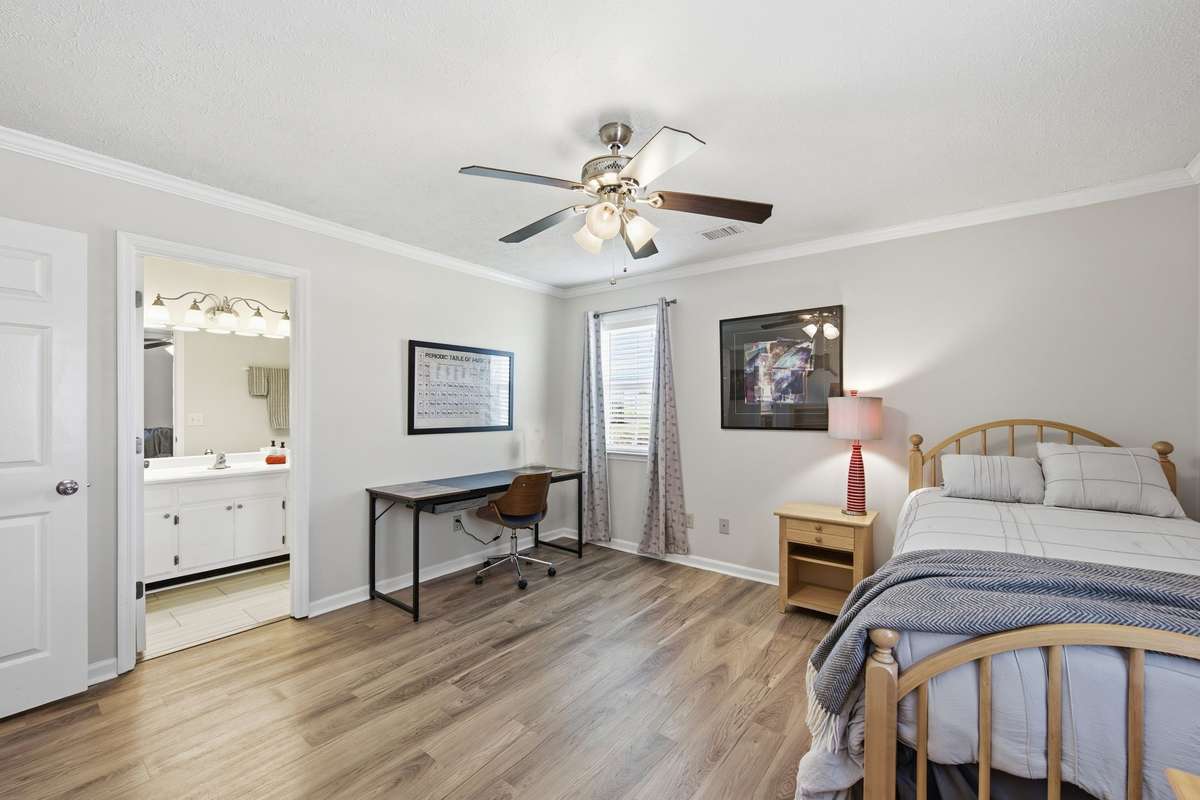 Master bedroom with plenty of room for a Queen or King bed and ensuite bathroom