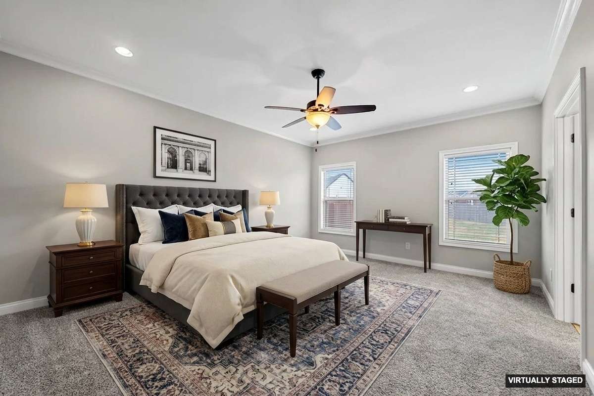 Staged Main Bedroom