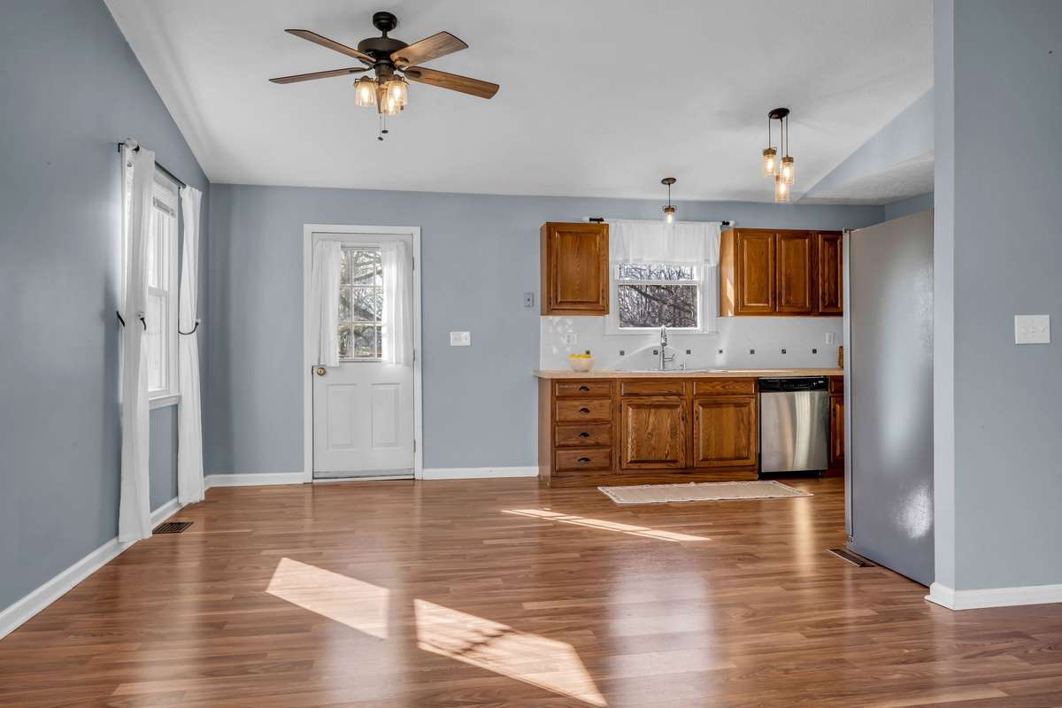 Nice size kitchen for gathering family and friends around the table and making memories together!
