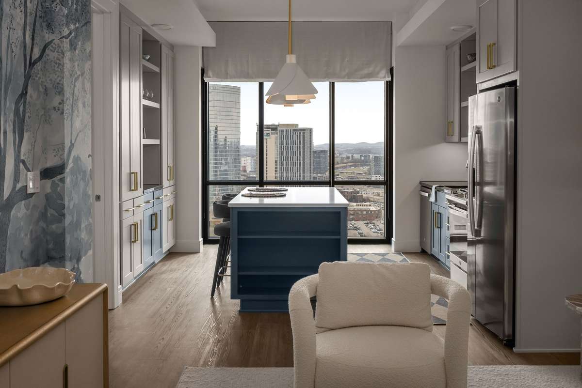 Each residence has been thoughtfully designed for turn-key convenience, with all appliances including washer and dryer, gas cooking with select induction options, built-in shades, custom closet systems, and back-lit bathroom mirrors.