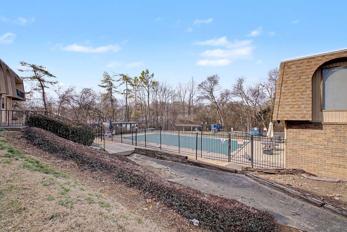 View of the pool area off the main level.