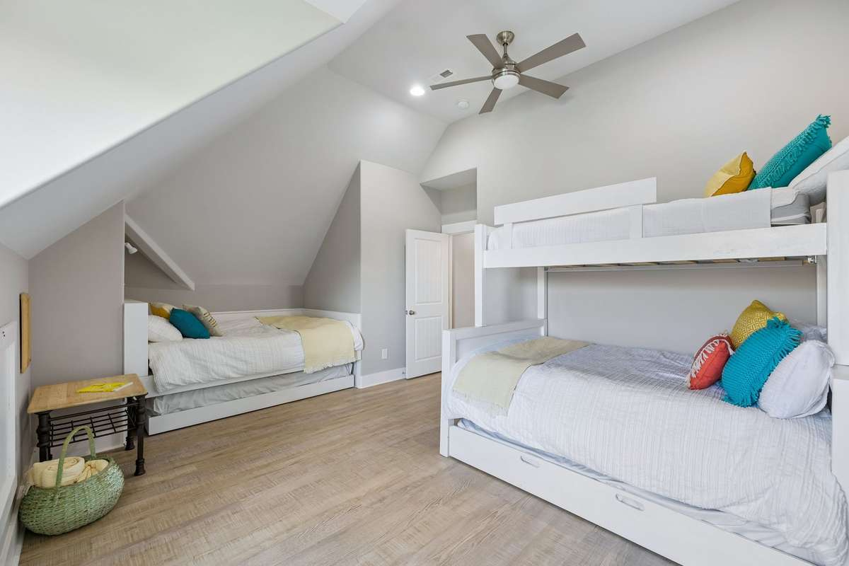 Nook bed with reading light and outlet build in