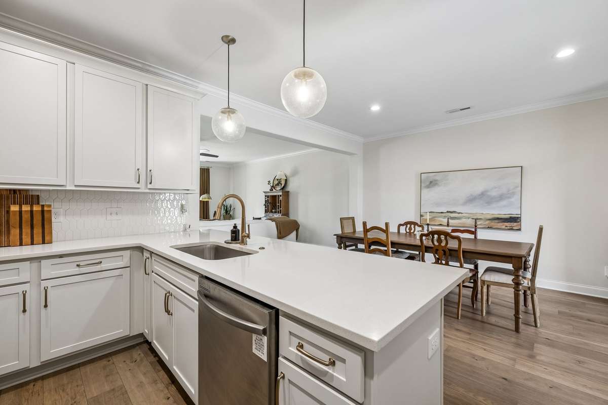 Newly added Backsplash complimenting the kitchen