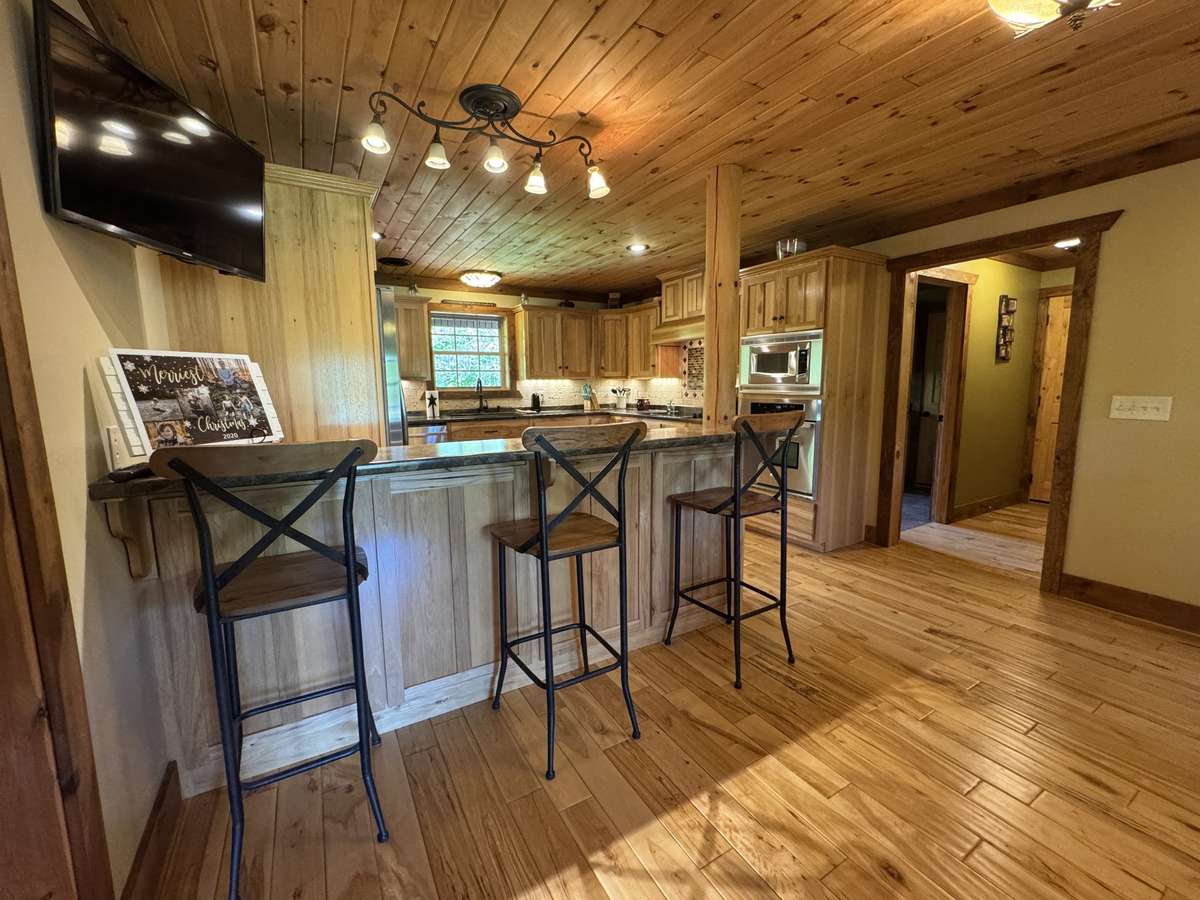 Enjoy dining at your hightop bar or in your dining room
