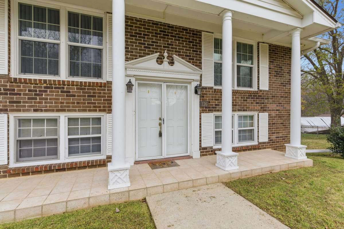 Check out the tiled porch -