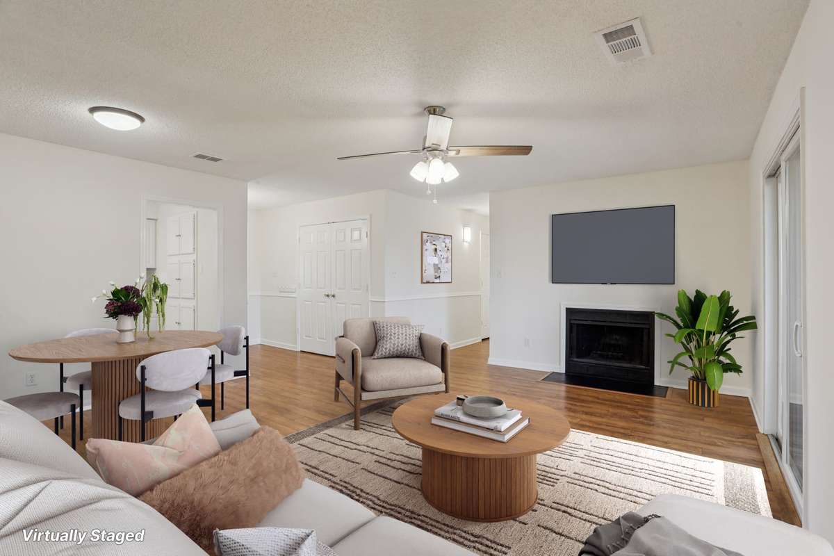 Virtual staging helps you imagine how you could design this space.