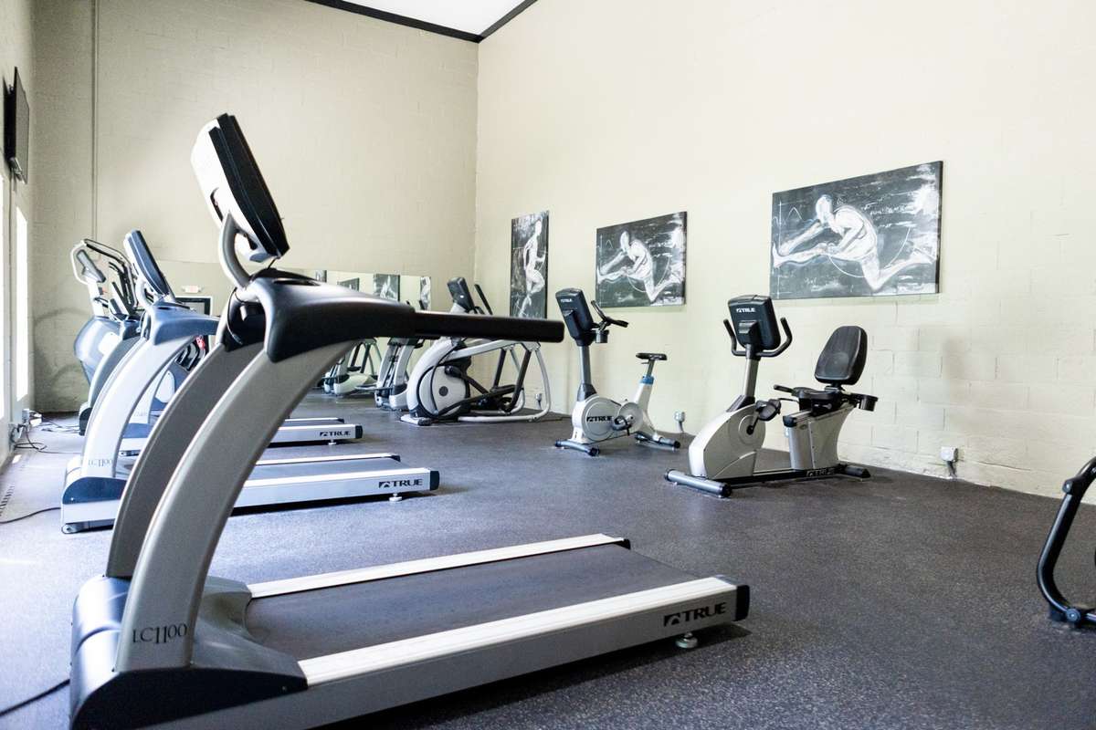 No need to join a gym when you have this onsite fitness center.