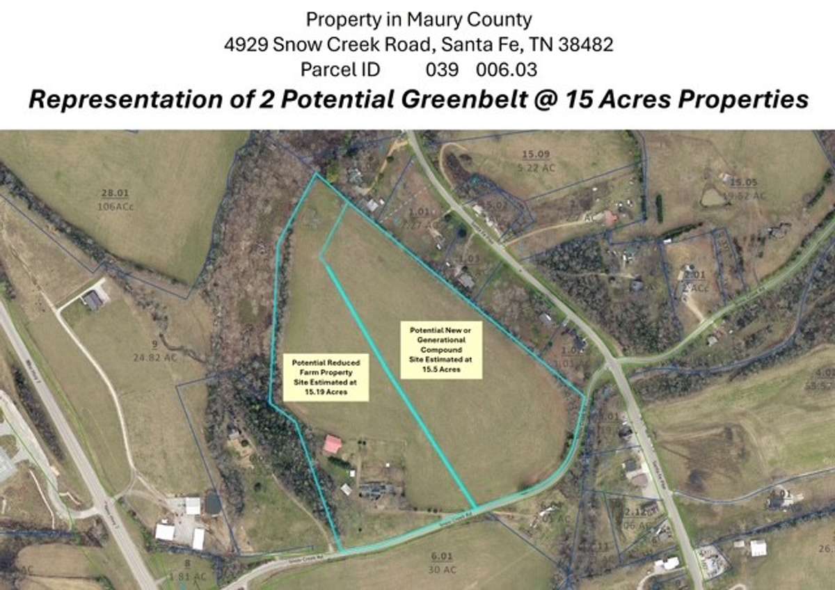 Preliminary discussions with Maury County officials for illustrative purposes only, to demonstrate what may be possible at this versatile property! Buyer/Buyer's agent to verify any such information.