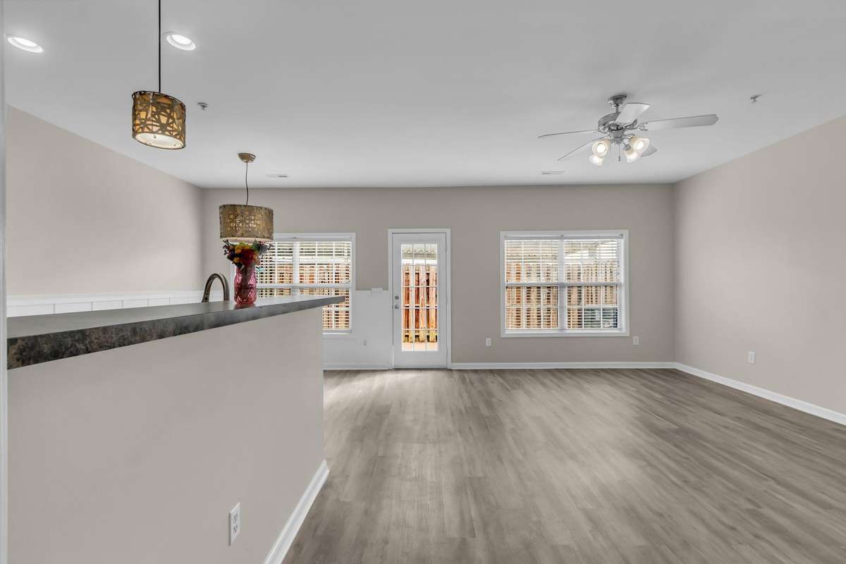 Open floor plan with new LVP flooring