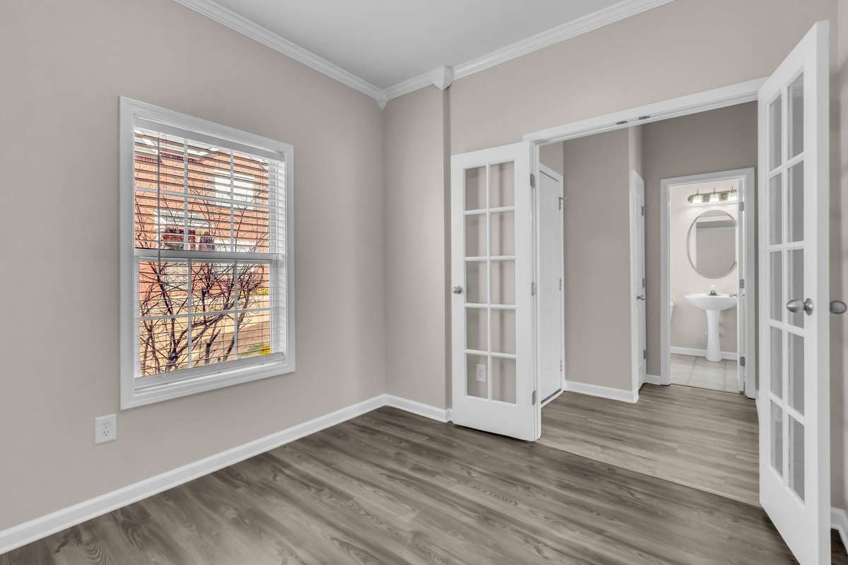 Main Level Office with French Doors