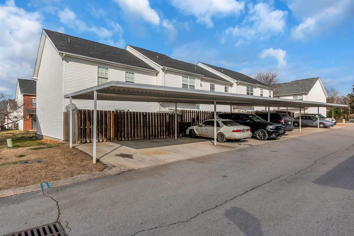 Extra Large 2 car carport with additional parking across street
