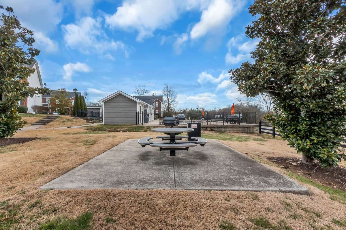 Picnic area poolside