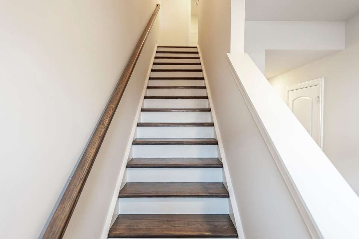 Hardwood staircase is an upgrade