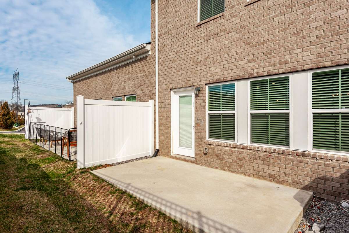 Back patio with privacy fencing