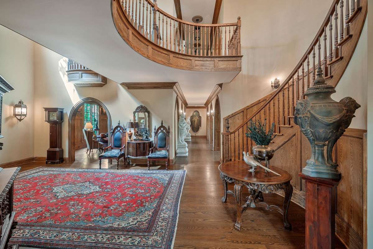 Beautiful grand spiral staircase