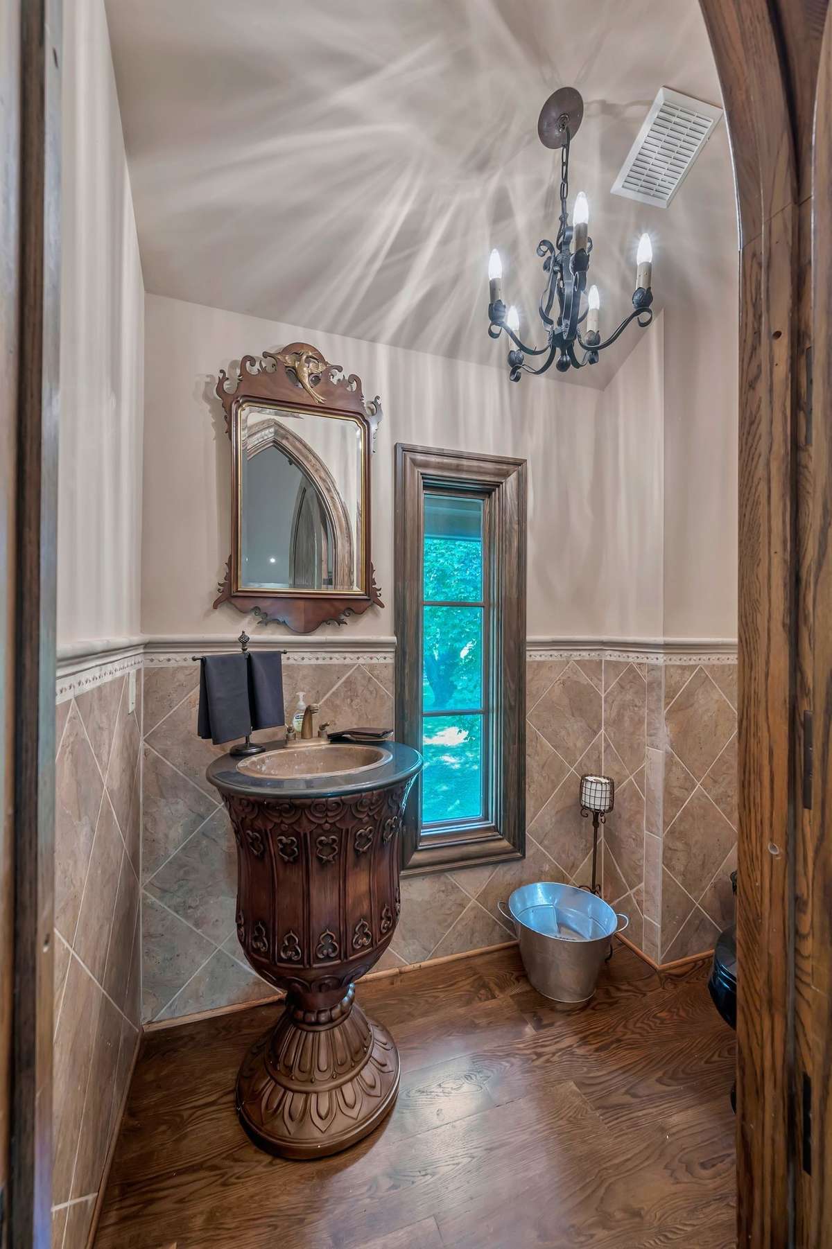 half bath off of the media room upstairs