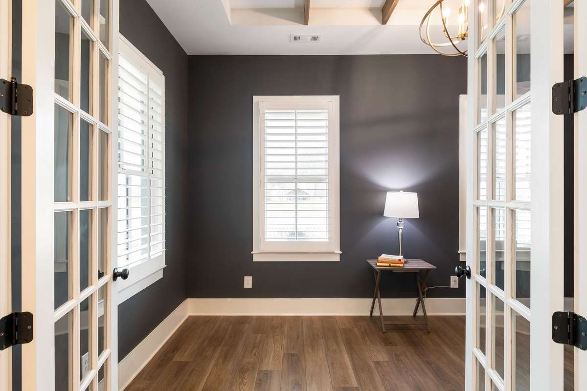 French doors offers privacy.
