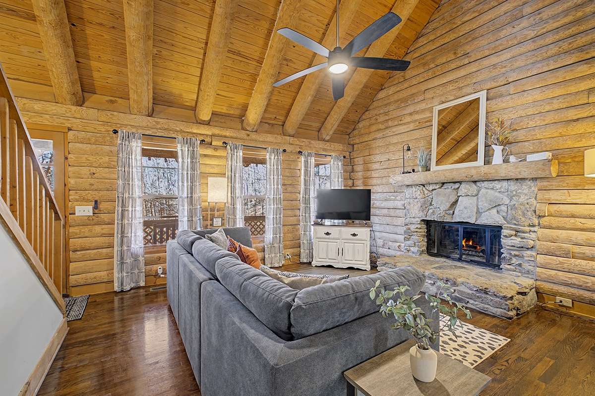 Easy access to back deck for indoor-outdoor living