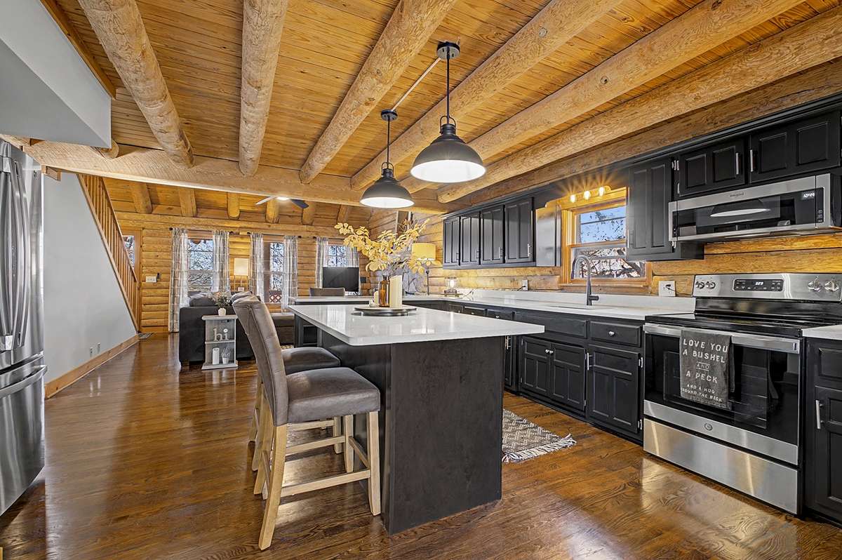 Open flow from kitchen to living space