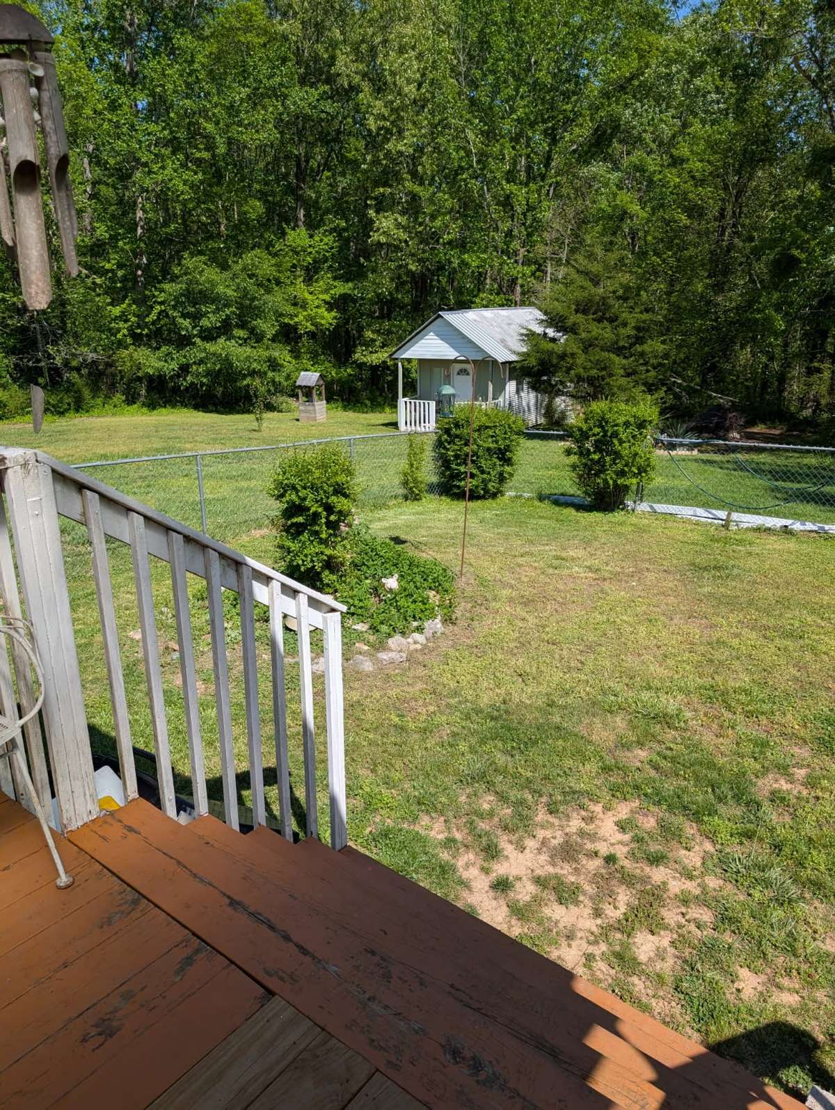 Back porch view.