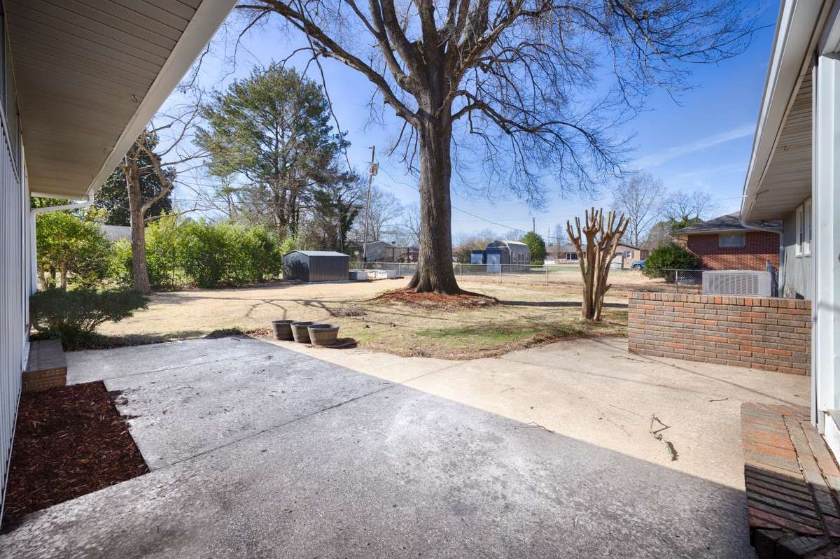 Back of house- large patio