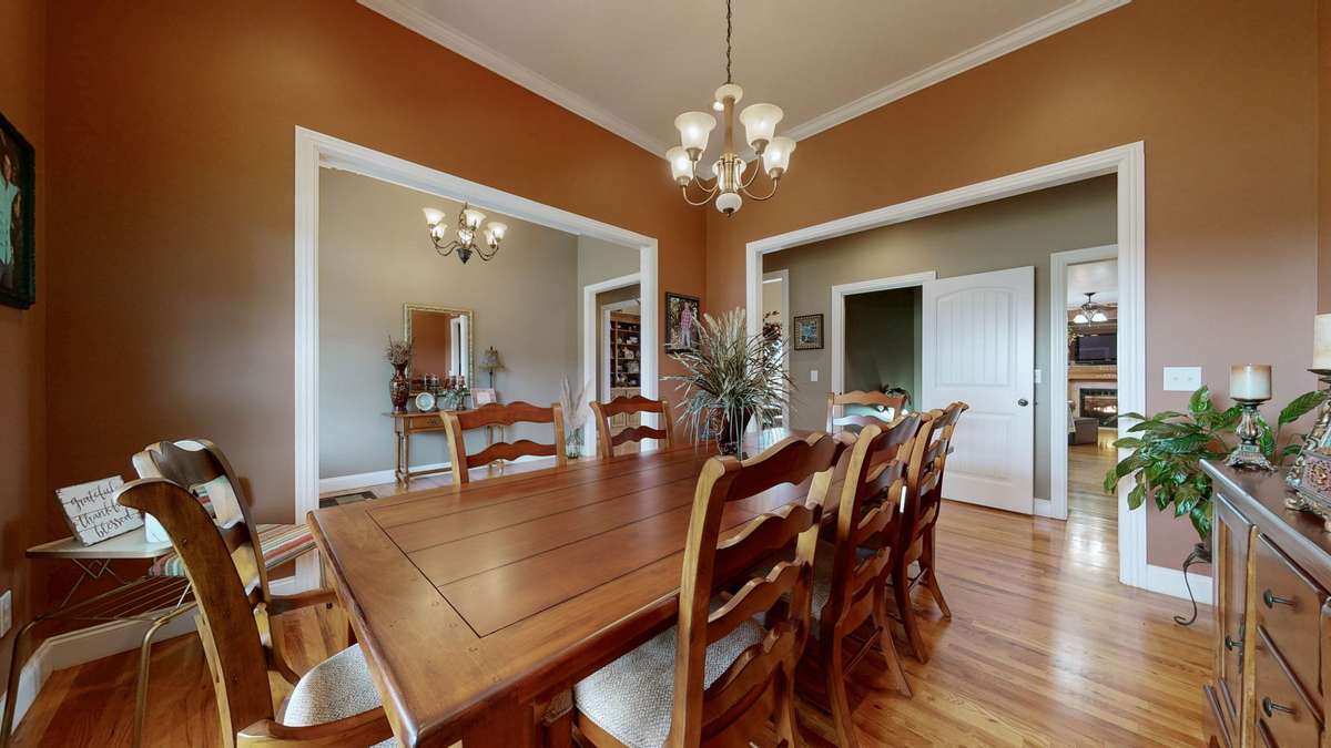 Separate formal dining.
