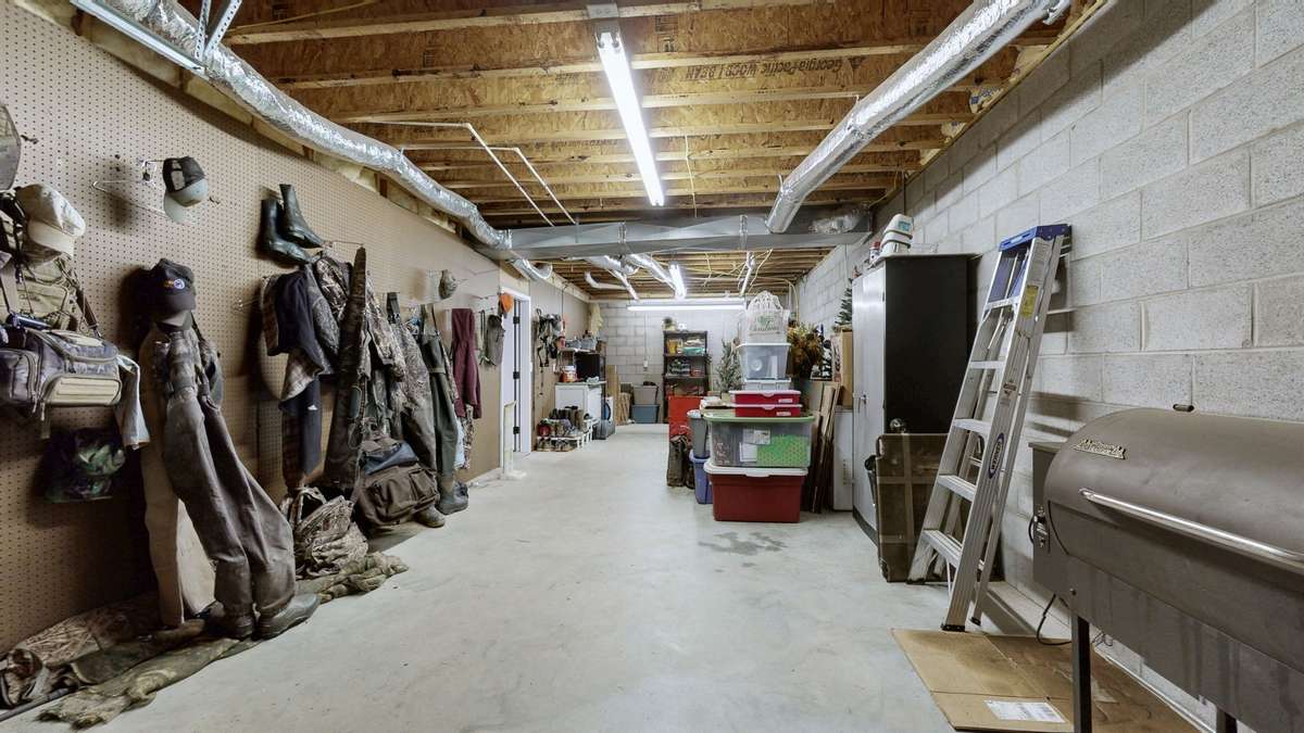 Basement storage.