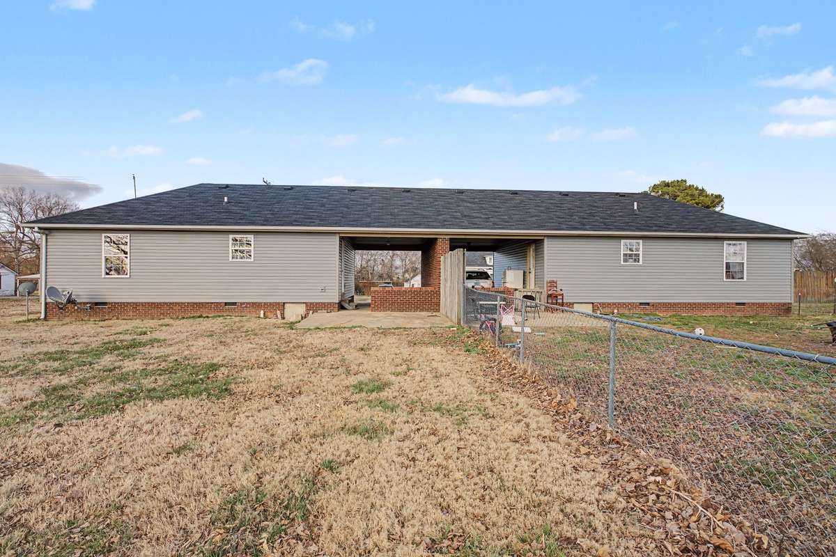 Back of Duplex, Chain Link Separates the 2 yards