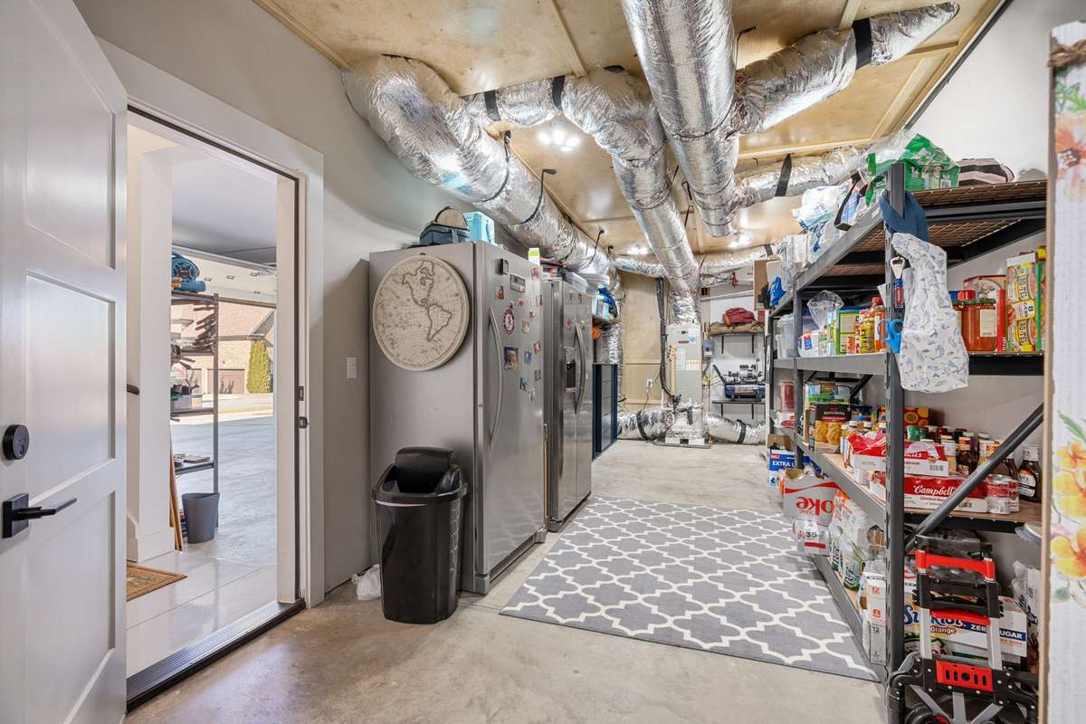 Storage off of oversized 3 car garage