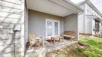 Patio furniture is virtually staged